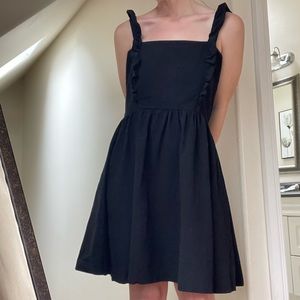 Little black dress with ruffle detail